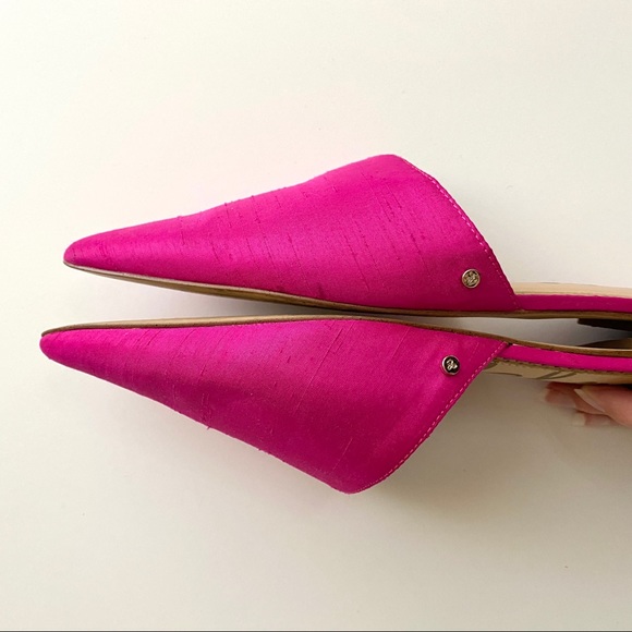 Sam Edelman Rumi Silk Fuchsia Pink Mules 9 1/2 - Picture 4 of 6